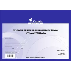   VICTORIA PAPER Nyomtatvány, szigorú számadású nyomtatványok nyilvántartása, 25 lap, A4, VICTORIA PAPER, 10 tömb/csomag