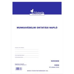  VICTORIA PAPER Nyomtatvány, munkavédelmi oktatási napló, 40 oldal, A4, VICTORIA PAPER, 10 tömb/csomag