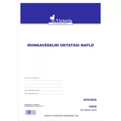   VICTORIA PAPER Nyomtatvány, munkavédelmi oktatási napló, 40 oldal, A4, VICTORIA PAPER, 10 tömb/csomag