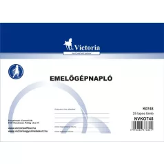   VICTORIA PAPER Nyomtatvány, emelőgépnapló, 25 lap, A5, VICTORIA PAPER, 20 tömb/csomag