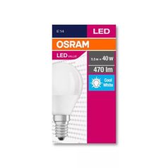   OSRAM LED izzó, E14, kisgömb, P45, 5,7W, 470lm, 4000K (HF), OSRAM "Value"