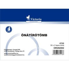   VICTORIA PAPER Önátírótömb, A6, 50x2 lap, VICTORIA PAPER