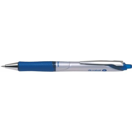 PILOT Golyóstoll, 0,25 mm, nyomógombos, fém klip, PILOT "Acroball", kék