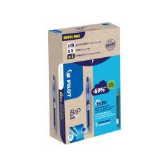   PILOT Zseléstoll, 0,32 mm, nyomógombos, PILOT "B2P Greenpack", kék + betét