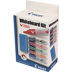   PILOT Táblamarker készlet, 2,3 mm, kúpos, tartóval és szivaccsal, PILOT "V-Board Master", 5 különböző szín