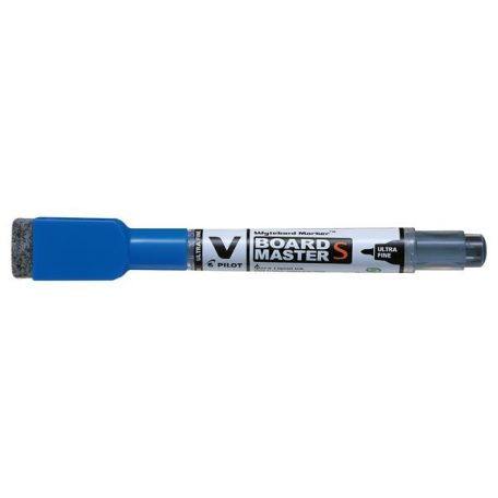 PILOT Táblamarker, törlőkupakkal, 0,8 mm, UF, kúpos, PILOT "V-Board Master S", kék