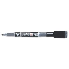   PILOT Táblamarker, törlőkupakkal, 1,3 mm, EF, kúpos, PILOT "V-Board Master S", fekete
