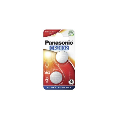 PANASONIC Gombelem, CR2032, 2 db, PANASONIC