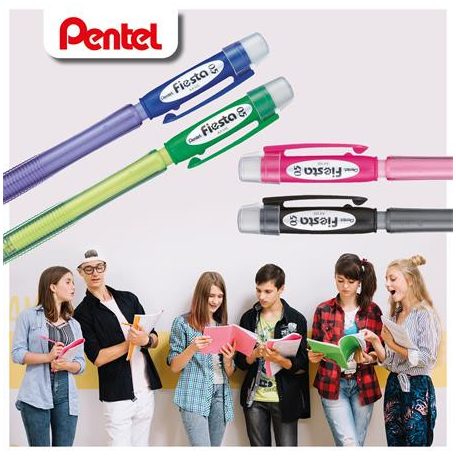 PENTEL Nyomósirón, 0,5 mm, PENTEL, "Fiesta AX105-AO", kék