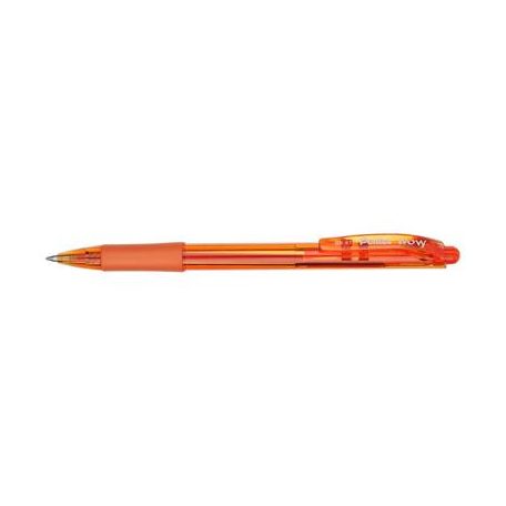 PENTEL Golyóstoll, 0,35 mm, nyomógombos, PENTEL "BK417", narancs
