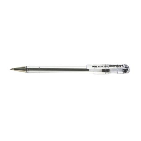 PENTEL Golyóstoll, 0,35 mm, kupakos, PENTEL "Superb BK77", fekete