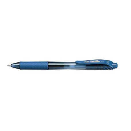 PENTEL Zseléstoll, 0,35 mm, nyomógombos, PENTEL "EnerGelX BL107", kék