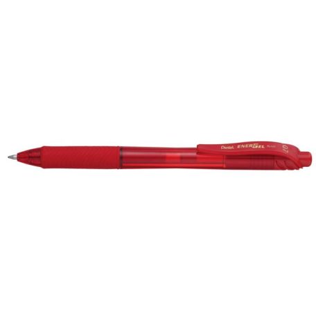 PENTEL Zseléstoll, 0,35 mm, nyomógombos, PENTEL "EnerGelX BL107", piros