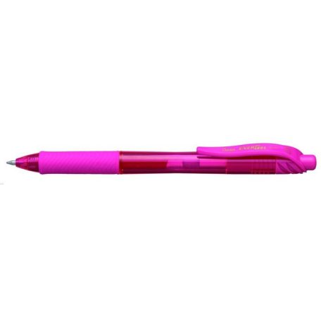 PENTEL Zseléstoll, 0,35 mm, nyomógombos, PENTEL "EnerGelX BL107", rózsaszín