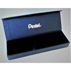   PENTEL Zseléstoll, 0,35 mm, rotációs, diplomatakék tolltest, PENTEL "EnerGel BL-2007" fekete, ajándék kék betéttel