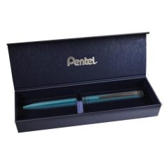  PENTEL Rollertoll, 0,35 mm, rotációs, matt türkiz tolltest, PENTEL "EnerGel BL-2507" kék