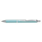 PENTEL Zseléstoll, 0,35 mm, nyomógombos, aquamarin tolltest, PENTEL "EnerGel BL-407" fekete, ajándék kék tollbetéttel