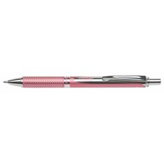   PENTEL Zseléstoll, 0,35 mm, nyomógombos, rózsaszín tolltest, PENTEL "EnerGel BL-407" fekete, ajándék kék tollbetéttel