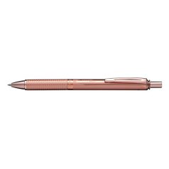   PENTEL Zseléstoll, 0,35 mm, nyomógombos, rosegold tolltest, PENTEL "EnerGel BL-407" fekete, ajándék kék tollbetéttel