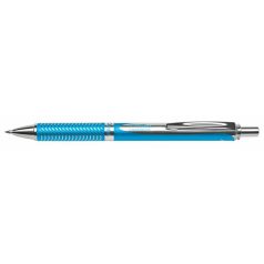   PENTEL Zseléstoll, 0,35 mm, nyomógombos, égszínkék tolltest, PENTEL "EnerGel BL-407" fekete, ajándék kék tollbetéttel