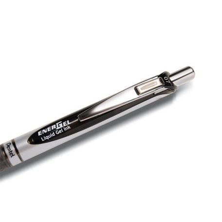 PENTEL Zseléstoll, 0,35 mm, nyomógombos, PENTEL "EnerGel BL77", fekete