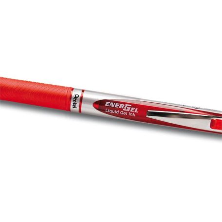 PENTEL Zseléstoll, 0,35 mm, nyomógombos, PENTEL "EnerGel BL77", piros