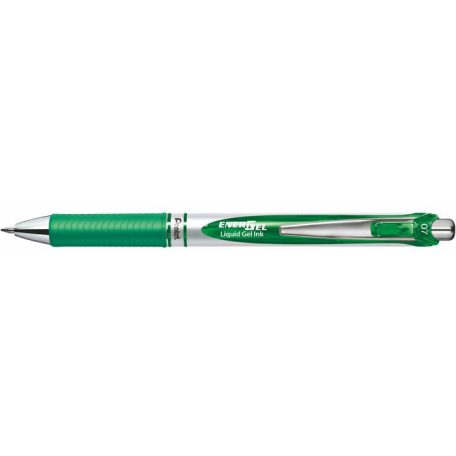 PENTEL Zseléstoll, 0,35 mm, nyomógombos, PENTEL "EnerGel BL77", zöld