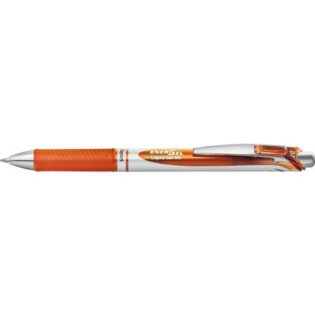 PENTEL Zseléstoll, 035 mm, nyomógombos, PENTEL "EnerGel BL77", narancs