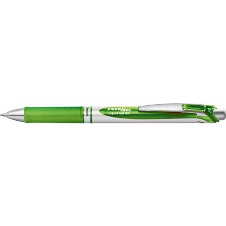PENTEL Zseléstoll, 035 mm, nyomógombos, PENTEL "EnerGel BL77", világoszöld