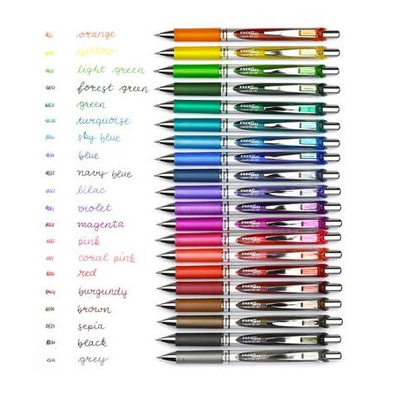 PENTEL Zseléstoll, 035 mm, nyomógombos, PENTEL "EnerGel BL77", türkíz