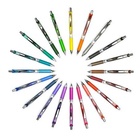 PENTEL Zseléstoll, 035 mm, nyomógombos, PENTEL "EnerGel BL77", világoskék