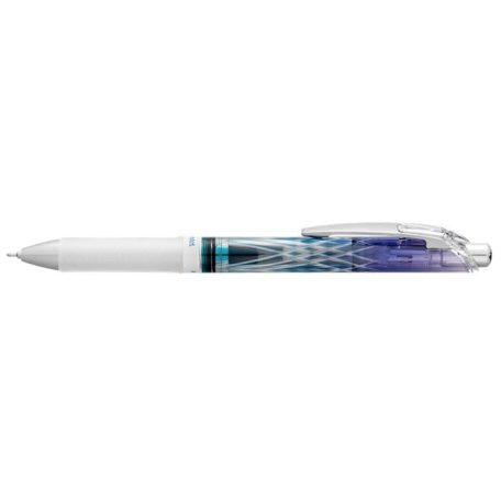 PENTEL Zseléstoll, 0,25 mm, nyomógombos, PENTEL "EnerGel BLN75 Kiriko, Lattice", kék