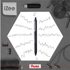   PENTEL Golyóstoll, 0,35 mm, nyomógombos, PENTEL "iZee", fekete