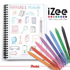 PENTEL Golyóstoll, 0,35 mm, nyomógombos, PENTEL "iZee", kék