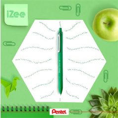   PENTEL Golyóstoll, 0,35 mm, nyomógombos, PENTEL "iZee", zöld