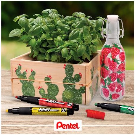 PENTEL Lakkmarker, 2 mm, kúpos, PENTEL "MMP20", sárga