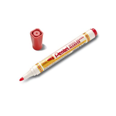 PENTEL Táblamarker, 2 mm, kúpos hegy, PENTEL, piros