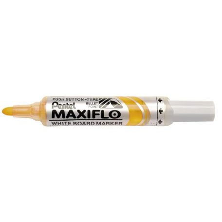 PENTEL Táblamarker, 2,5 mm, kúpos, PENTEL "Maxiflo MWL5M", sárga
