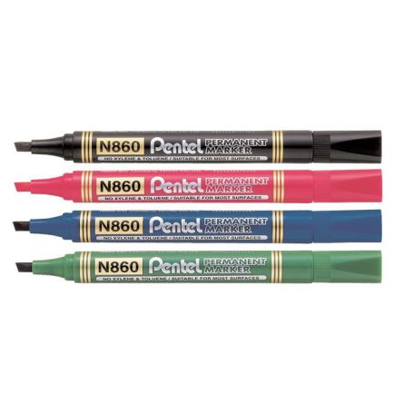 PENTEL Alkoholos marker, 0,6-4,5 mm, vágott, PENTEL "N860", kék