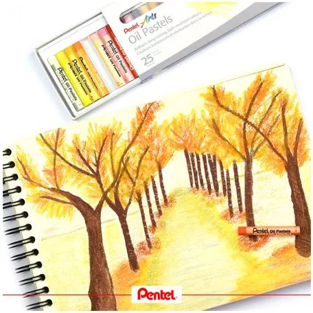 PENTEL Olajpasztell kréta, PENTEL, "Arts", 25 különböző szín