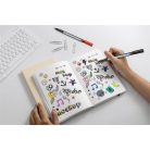 PENTEL Tűfilc készlet, 0,4 mm, PENTEL "Pointliner", 12 különböző szín