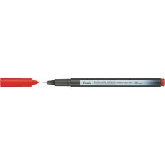 PENTEL Tűfilc, 0,4 mm, PENTEL "Pointliner", piros