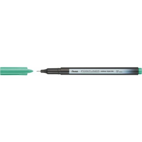 PENTEL Tűfilc, 0,4 mm, PENTEL "Pointliner", tengerzöld