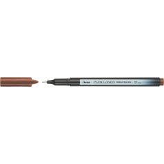   PENTEL Tűfilc, 0,4 mm, PENTEL "Pointliner", dióbarna