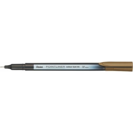 PENTEL Tűfilc, 0,4 mm, PENTEL "Pointliner", barna