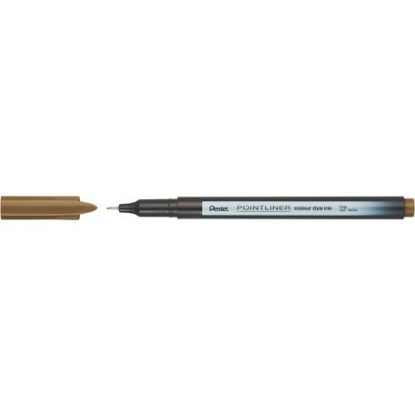 PENTEL Tűfilc, 0,4 mm, PENTEL "Pointliner", barna