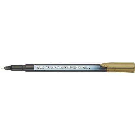 PENTEL Tűfilc, 0,4 mm, PENTEL "Pointliner", aranybarna