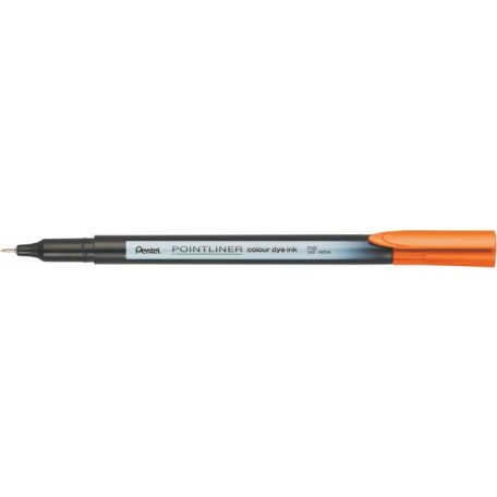 PENTEL Tűfilc, 0,4 mm, PENTEL "Pointliner", narancssárga