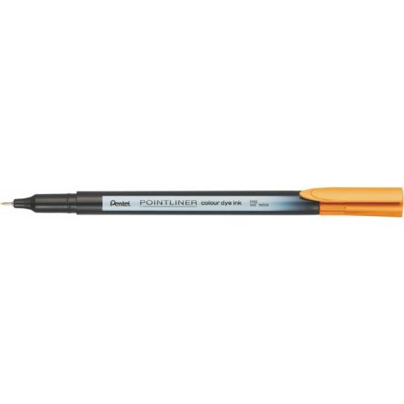 PENTEL Tűfilc, 0,4 mm, PENTEL "Pointliner", sunset narancs