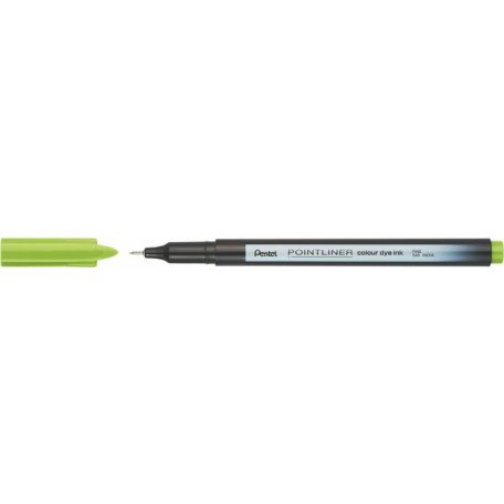 PENTEL Tűfilc, 0,4 mm, PENTEL "Pointliner", almazöld